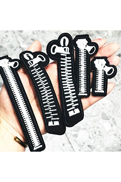 Choice 4pcs black zipper DIY embroidery ironing clothing patch patch backpack...