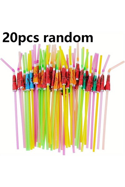 Choice 20pcs 20/50pcs 9.45" Colorful Mini Paper Drink Umbrellas Cocktail Stir...
