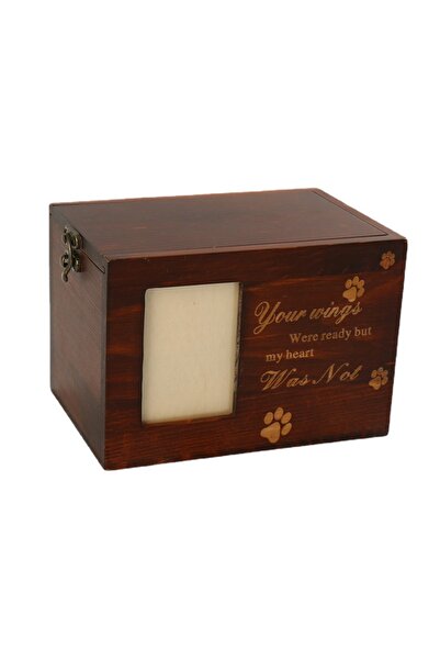 Choice Redwood color 1pc-Pet solid wood urn, puppy and kitten funeral supplie...