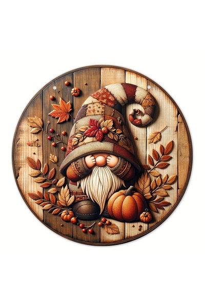 Choice MULTI Thanksgiving Gnome Autumn Wreath Decor Vintage Pumpkin Sign, 7.9...