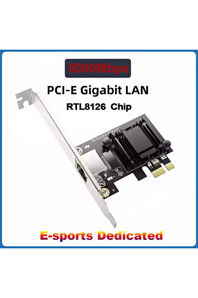 choice2 بطاقة شبكة kebidumei 5000Mbps RTL8126 5G PCI-E إلى RJ45 Realtek 8126 ...