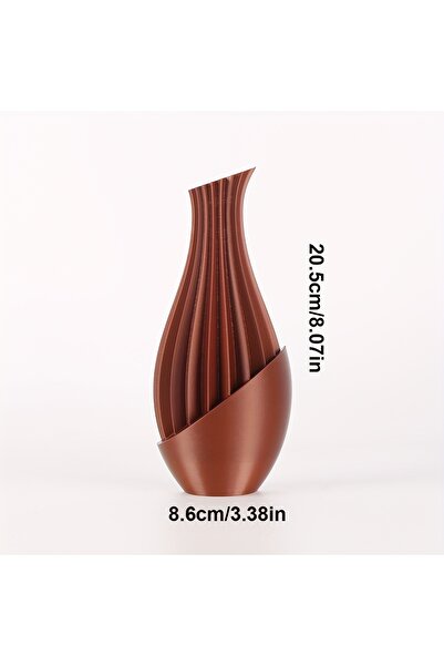 Choice مزهرية حمراء قطعة واحدة على طراز بوهو بتصميم دمعة مخططة - مثالية للزهو...