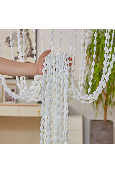 Choice W100cm*H200cm White 1PC Lantern Tassel Cord Curtains Polyester Door Be...