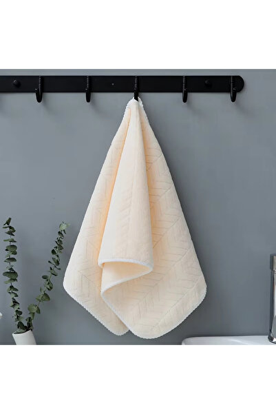 Choice 1pcs white 35x75cm Solid Color Towel Household Absorbent Non-Shedding ...