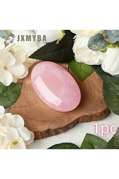 Choice 20-80g One piece of natural rose quartz crystal, oval palm stone, pink...