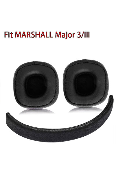 Choice وسادات أذن بديلة من الجلد البروتيني الأسود، طقم واحد، لسماعات مارشال م...