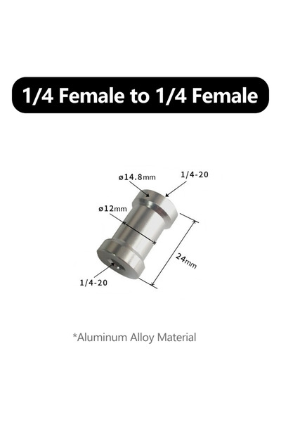 Choice محول ألومنيوم من النوع B، محول لولبي من 1/4 بوصة إلى 3/8 بوصة، حامل مل...