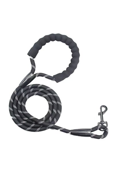 Choice طوق كلاب أسود بطول 1.5 متر LDC644، عاكس للضوء ليلاً، يُشد باليد، مناسب...