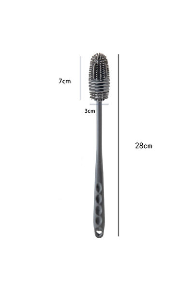 Choice1 Light Grey 28cm Long Handle Bottle Cup Brush Glass Cleaner Kitchen Cl...