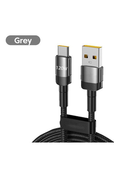 Choice كابل شحن سريع من النوع C من NNBILI، رمادي اللون، بطول 1.5 متر، بقدرة 1...