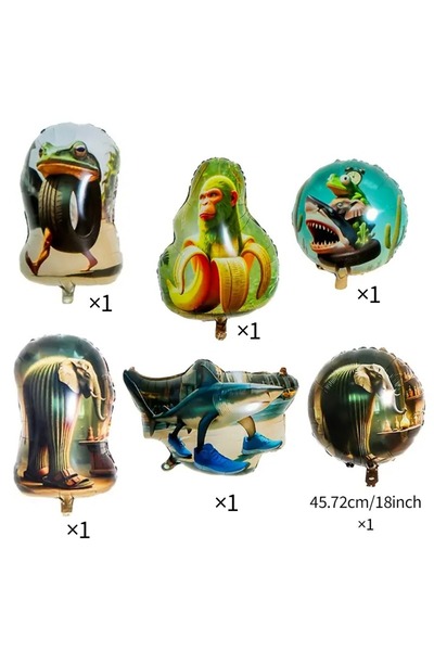 Choice Other 6pcs 6pcs brain rot themed party balloons cartoon wooden stick s...