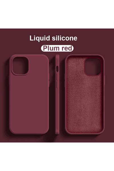 Choice غطاء خلفي ناعم مقاوم للصدمات لهاتف آيفون 14 برو، لون أحمر بنفسجي، متوف...
