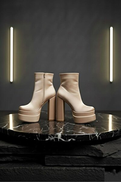 Tarz Topuklar Cizme de damă Vegaaa din piele intoarsa cu varf patrat, cu plat...