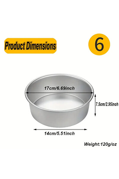 Choice قالب كيك دائري صلب القاعدة مؤكسد، قطعة واحدة، مقاس 6 بوصات، مصنوع من س...
