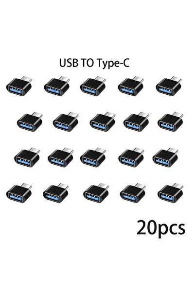 Choice 20 قطعة سوداء من محول USB من النوع C إلى USB 3.0 USB-C ذكر OTG أنثى مو...