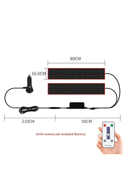 Choice لوحة LED ثنائية الوظائف - 80 سم على شكل عين الشيطان، تعمل بجهاز تحكم ع...