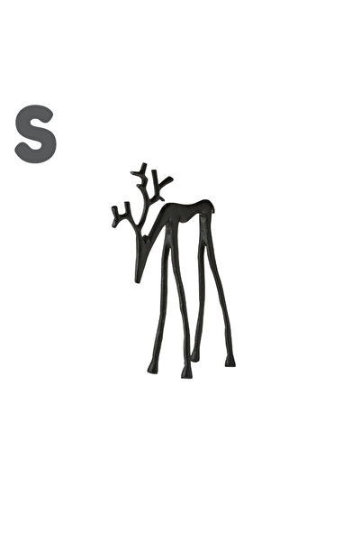 Choice S 1pc Classic Elegant Black Letter Deer Figurine - Christmas Tree Topp...