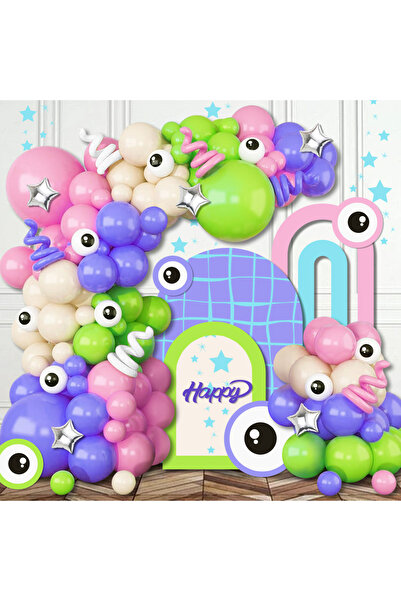 Choice Other As Picture Shown 104-Piece Monster Balloon Arch Garland Set, Pin...