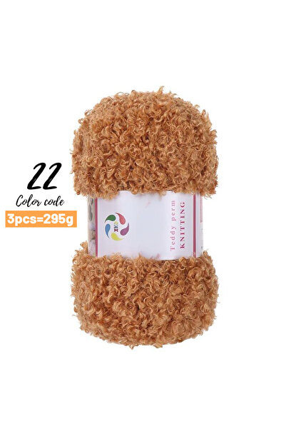 Choice 22 لونجان أصفر 295 غرام خيوط مخملية صناعية تشبه خيوط الفرو الصناعي، خي...