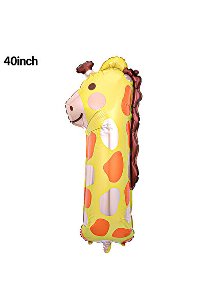 Choice 40inch Emerald 1pc 40inch Big Foil Animal Print Birthday Balloon Numbe...