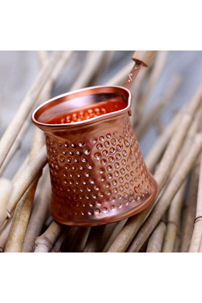 Choice Copper color 350ML Copper Turkish Coffee Pot Stove Top Wooden Handle S...