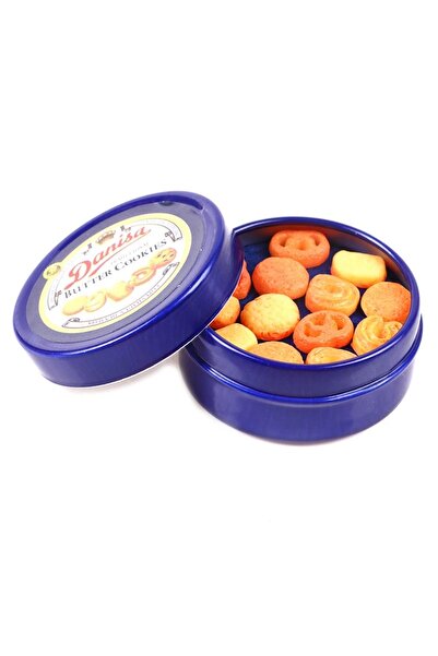 Choice one size 1Pcs 1/12 Dollhouse Miniature Danish Cookie Blue Tin Box Mode...