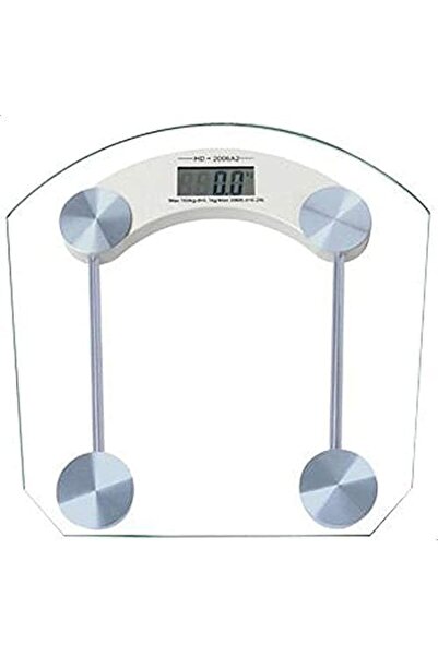 BLOOMING TIME ميزان حمام زجاجي رقمي، شاشة LCD، منصة شفافة بلمسات فضية