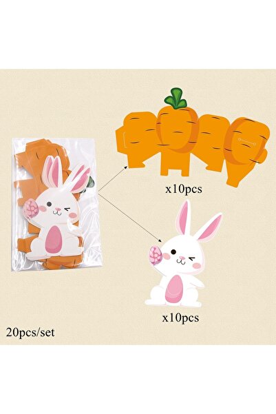 Choice كما هو موضح في الصورة، ١٠ مجموعات من ٢٠ علبة حلويات على شكل أرنب وجزر،...