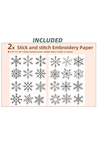 Choice A 2 Sheets Stick & Stitch Water-Soluble (Wash-Away) Embroidery Transfe...