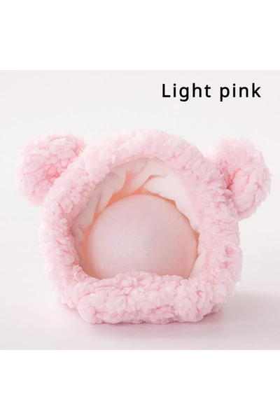 Choice6 M-Light pink XS-L Size Soft Fluffy Pet Dog Hat Solid Pink Warm Hats F...