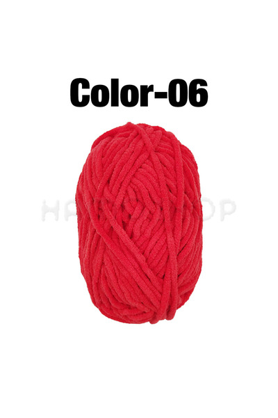 Choice Color-06 2pcs 50g/Roll Soft Thick Velvet Chenille Yarn DIY Knitting Wo...