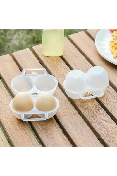 Choice 1PC 2cell Portable Egg Box Dual Compartment Egg Storage Box Shock-abso...