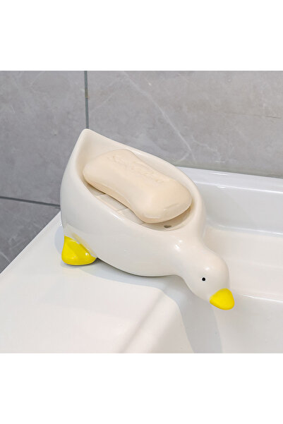 Choice صينية صابون بيضاء واحدة - رف صابون ذاتي التصريف - رف مبتكر لطيف على شك...