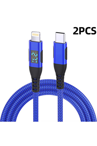 Choice كابل شحن سريع مضفر من نوع Type-C إلى Lightning بقوة 27 واط، معتمد من M...