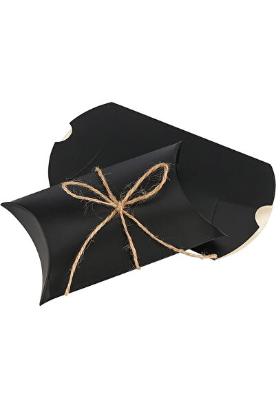 Choice ٥٠ قطعة من علب الوسائد الورقية السوداء المصنوعة من ورق الكرافت، مقاس ٩...