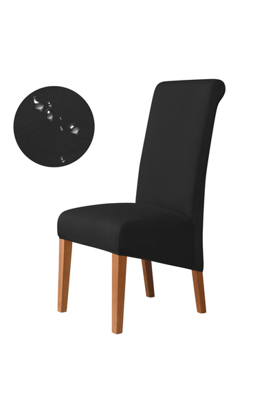 Choice 1PC A3 Black 1Pc Solid Color Chair Cover Elastic XL Size Dining Chair ...