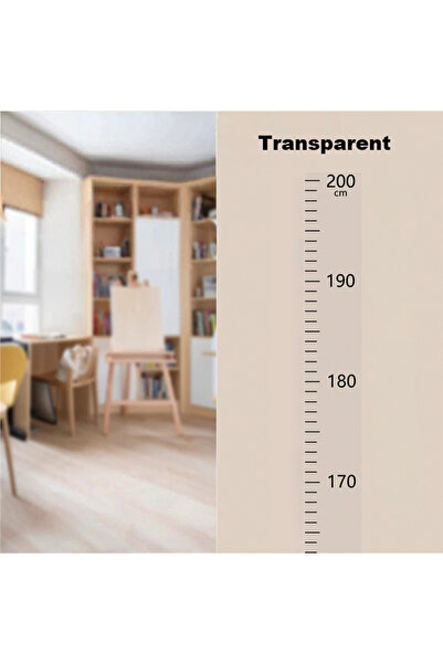 Choice ملصق جداري شفاف لقياس الارتفاع (0-2 متر) قابل للإزالة دون إتلاف الجدرا...