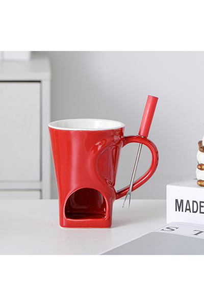 Choice كوب فوندو الشوكولاتة الأحمر 200 مل، أكواب إذابة، وعاء ساخن، أكواب سيرا...