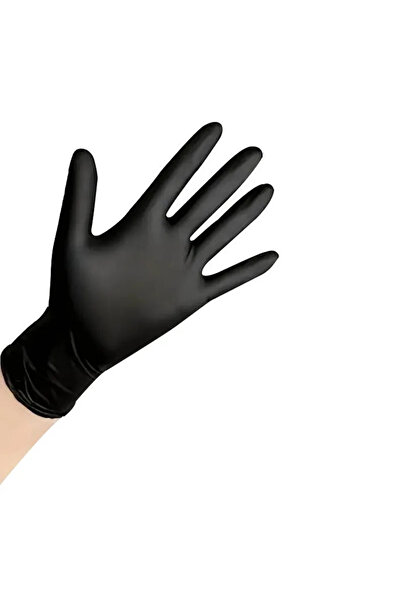 Choice 70PCS L 70PCS Disposable Black Nitrile Gloves Home Kitchen Cleaning Di...