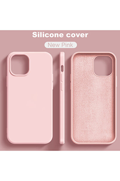 Choice غطاء خلفي ناعم وردي اللون لحماية هاتف آيفون 13 ميني، مقاوم للصدمات، مت...