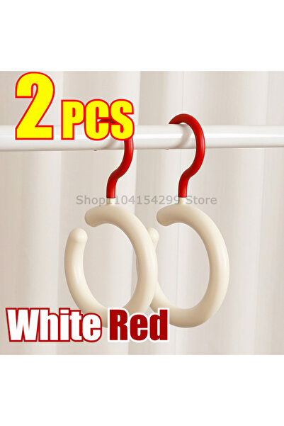 Choice White-Red-2PCS Hat Storage Clothes Hanger Invisible Luxury Multi-Funct...