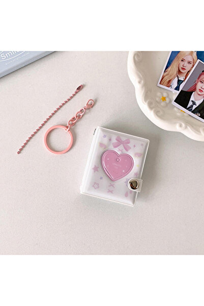 Choice ألبوم صور دب أبيض لطيف، علبة تخزين صور على شكل قلب مجوف مقاس 1 بوصة، م...