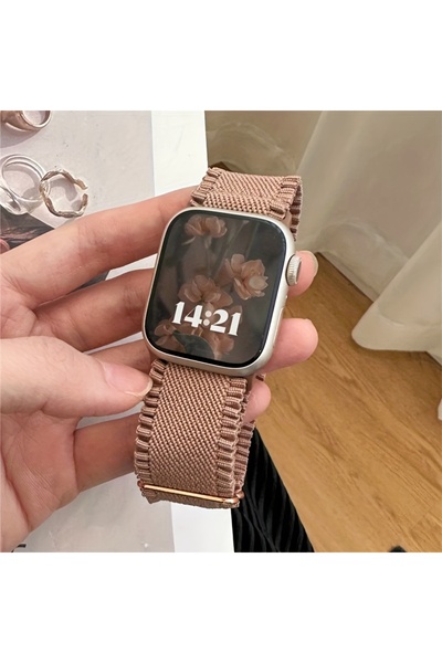 Choice 38 40 44 42mm S10 Light Pink Lace Nylon Watch Band Compatible with Wat...