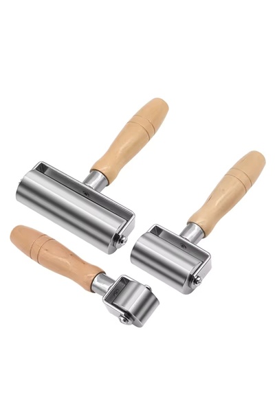 choice2 3 قطع، بكرة لصق الجلد، بكرة ضغط حواف الجلد، أدوات للأعمال اليدوية وال...