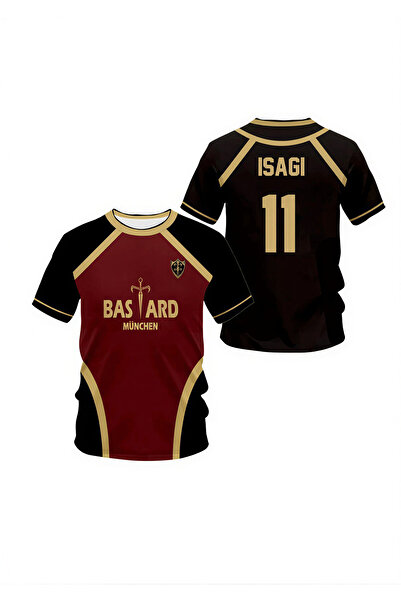 Rang store Siyah Bordo Anime Blue Lock 11 Isagi Forma Unisex T-shirt