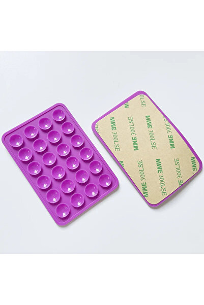 Choice Purple Silicone Suction Cup Phone Holder Mount Double-Sided Strong Gri...