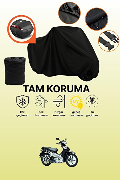 dokaca قماش دراجة نارية متوافق مع هوندا ويف 110 متوافق مع الحقيبة الخلفية الس...