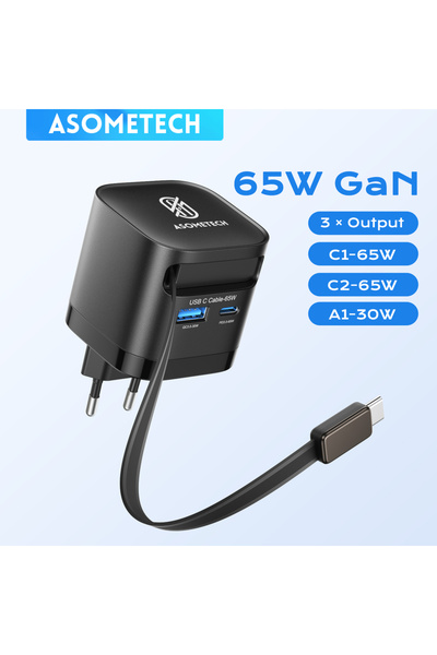 Choice EU Plug USB C Charger 65W GaN Type C Fast Charging Phone Charger Adapt...