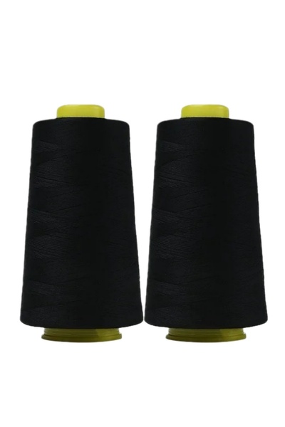 Choice بكرتان - أسود، من 1 إلى 6 بكرات، 3000 ياردة لكل بكرة، خيط ماكينة الخيا...