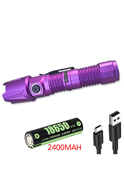 XIWANGFIRE مصباح يدوي بالأشعة فوق البنفسجية بقوة 30 واط وبطارية 2400 مللي أمب...